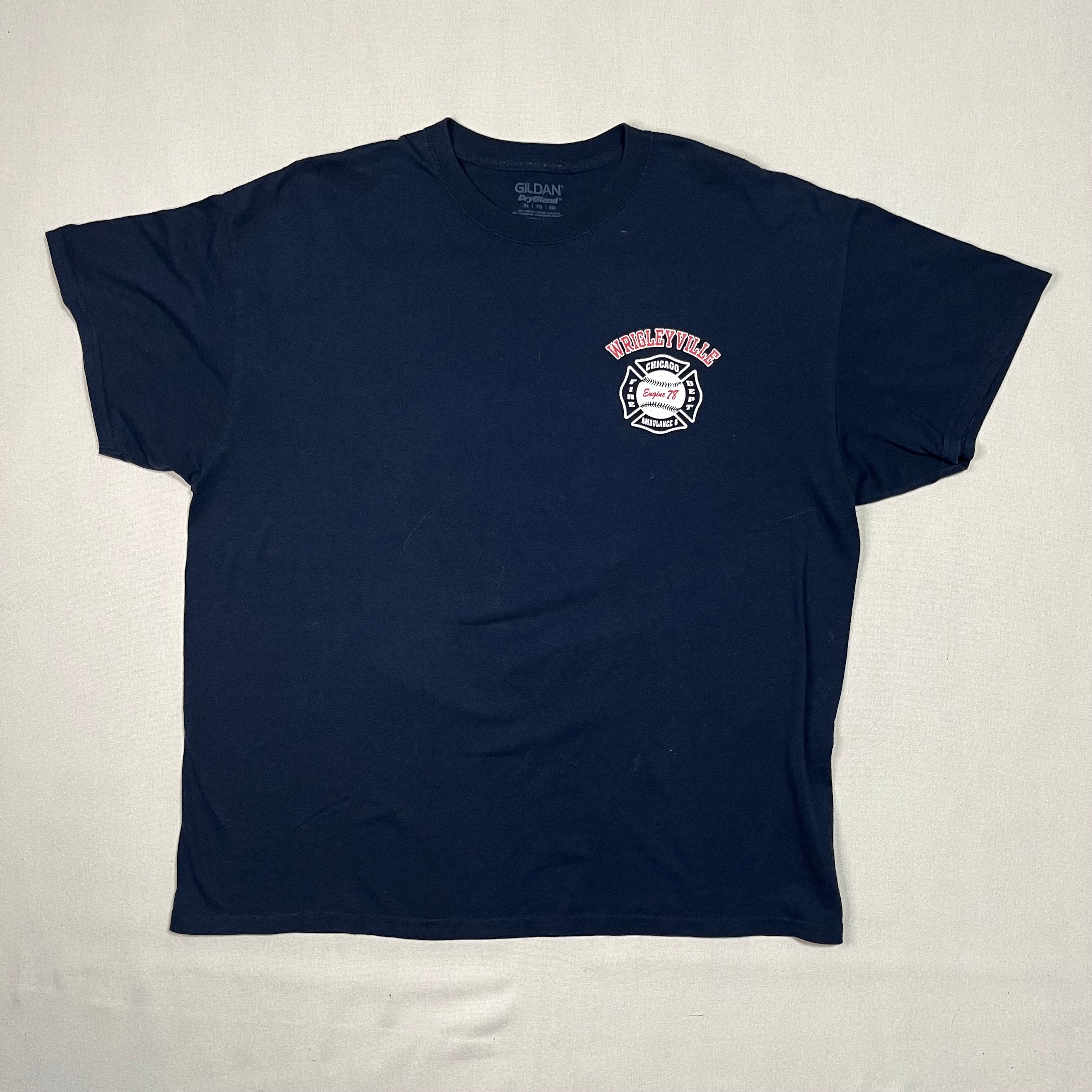 Chicago Cubs Wrigleyville Fire Department T-Shirt Size X-Large