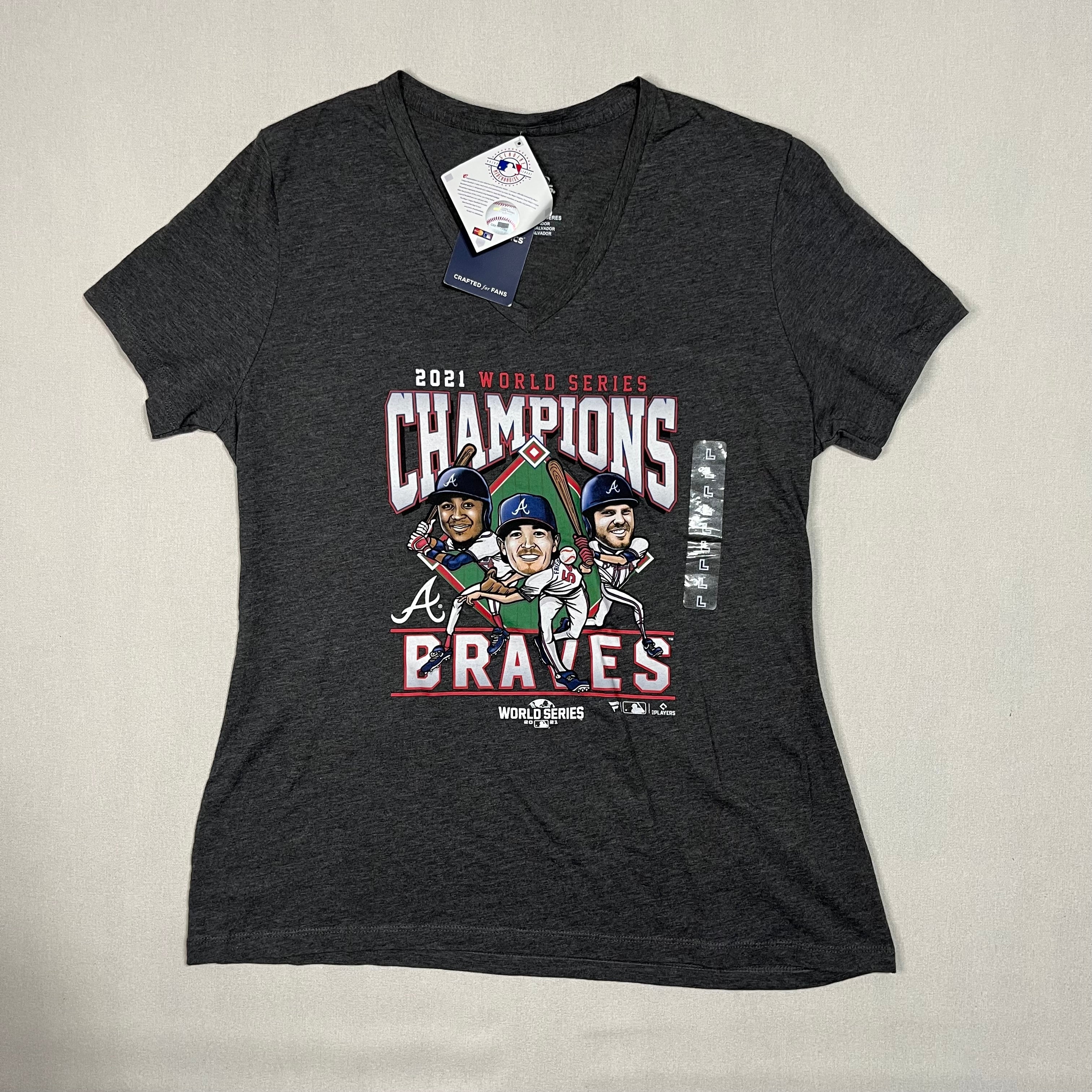 Atlanta Braves World Series Champions Women’s T-Shirt Size Large