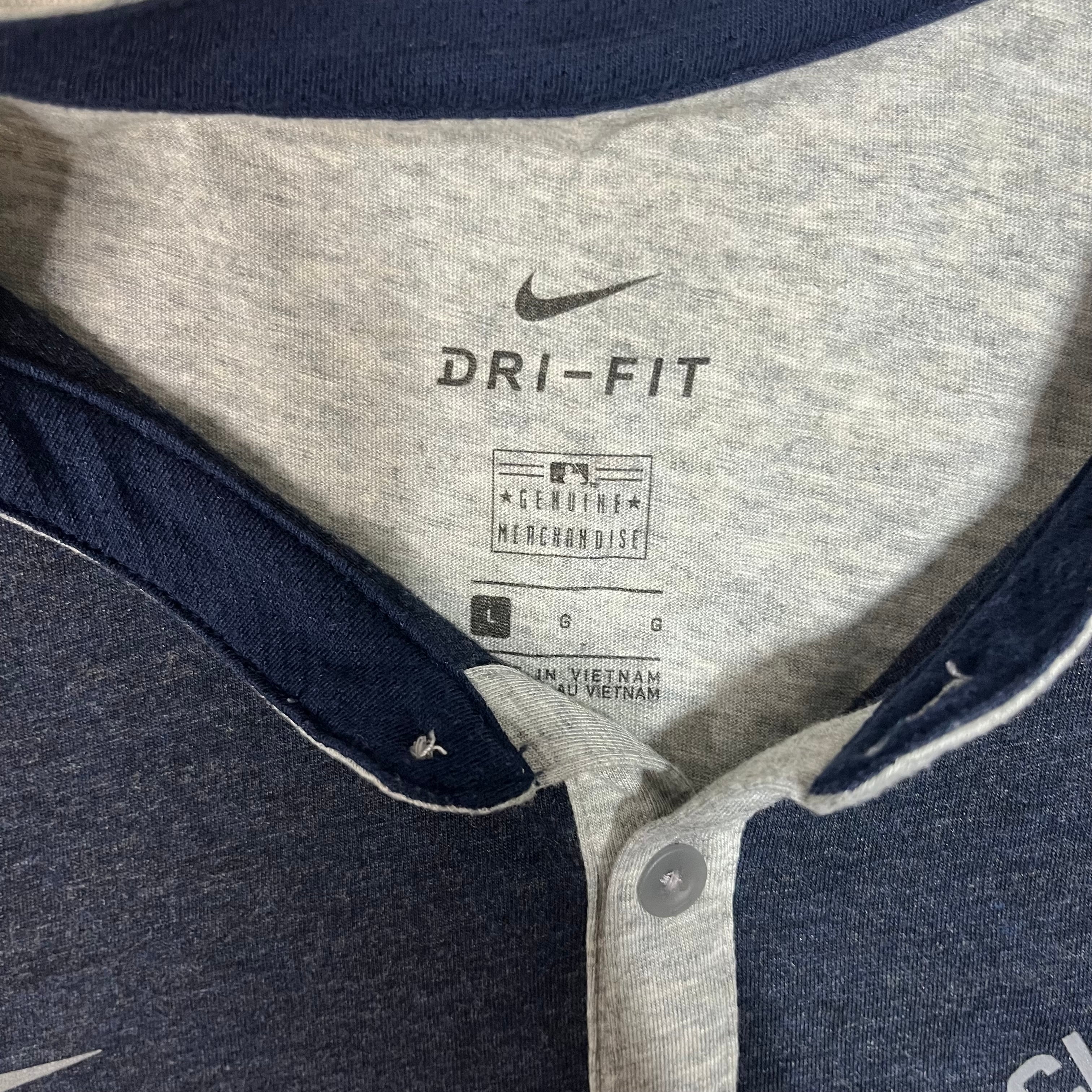 Cleveland Indians 3/4 Sleeve Nike Baseball Shirt Size Large