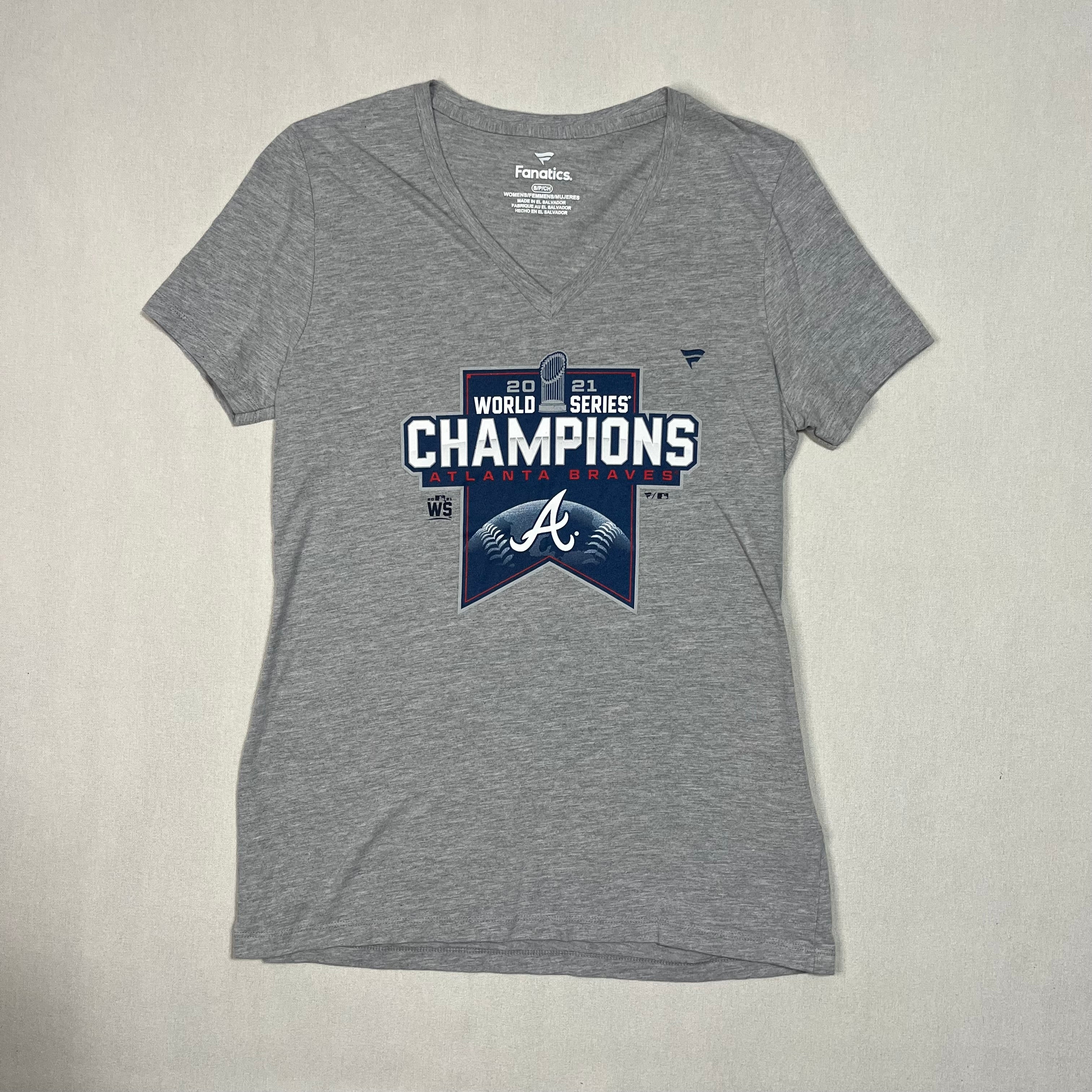 Atlanta Braves World Series Champions Women’s T-Shirt Size Small
