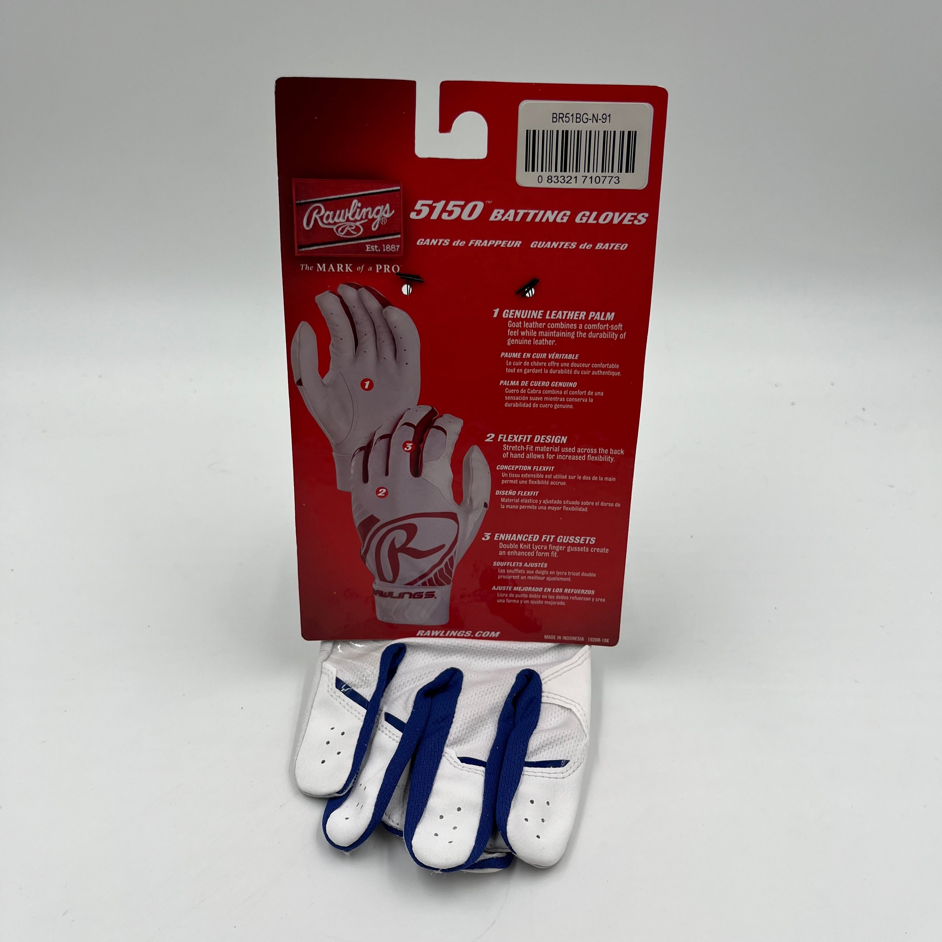 Adult X-Large Rawlings 5150 Batting Gloves