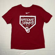 Oklahoma Sooners Softball 2022 National Champions T-Shirt Size Large