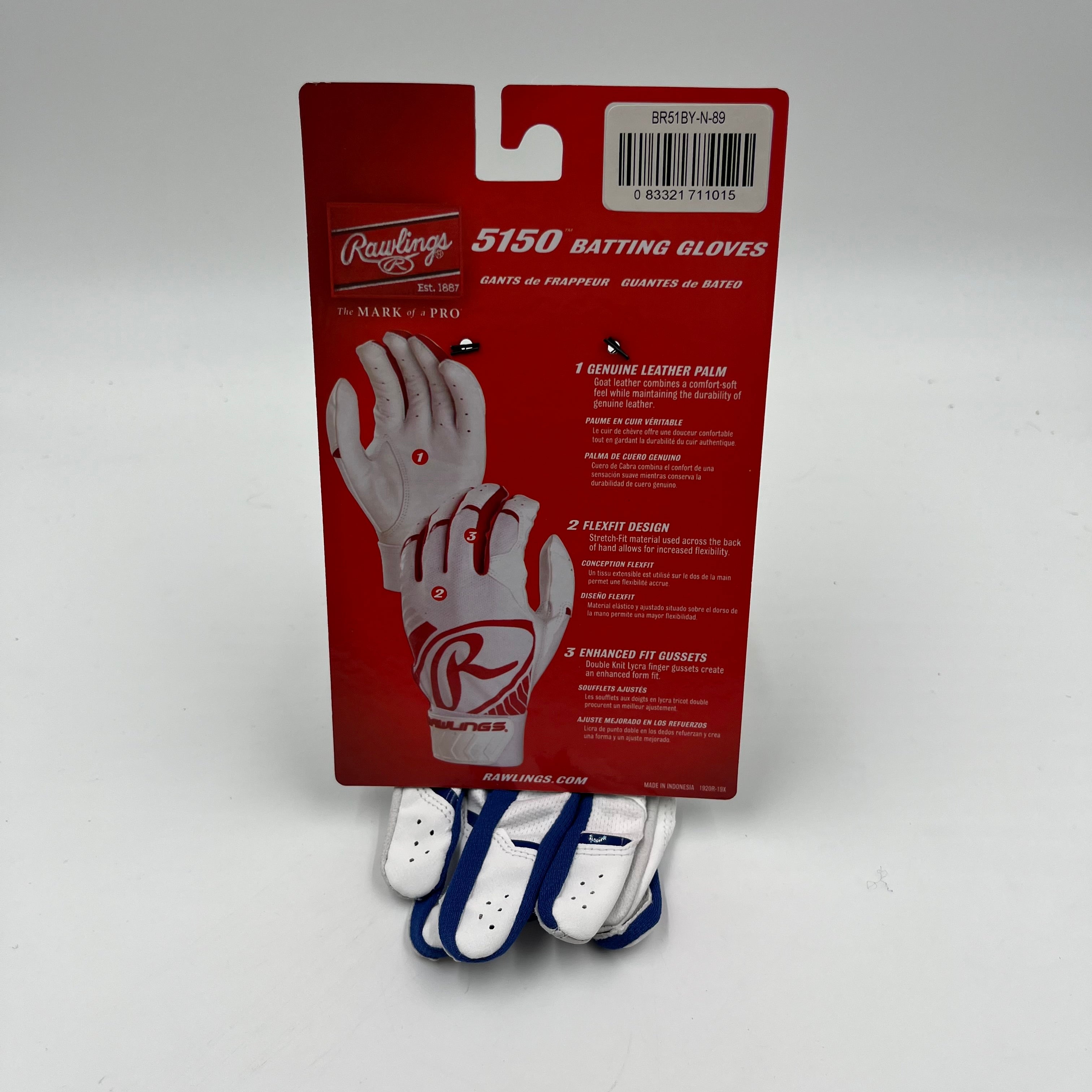 Youth Medium Rawlings 5150 Batting Gloves