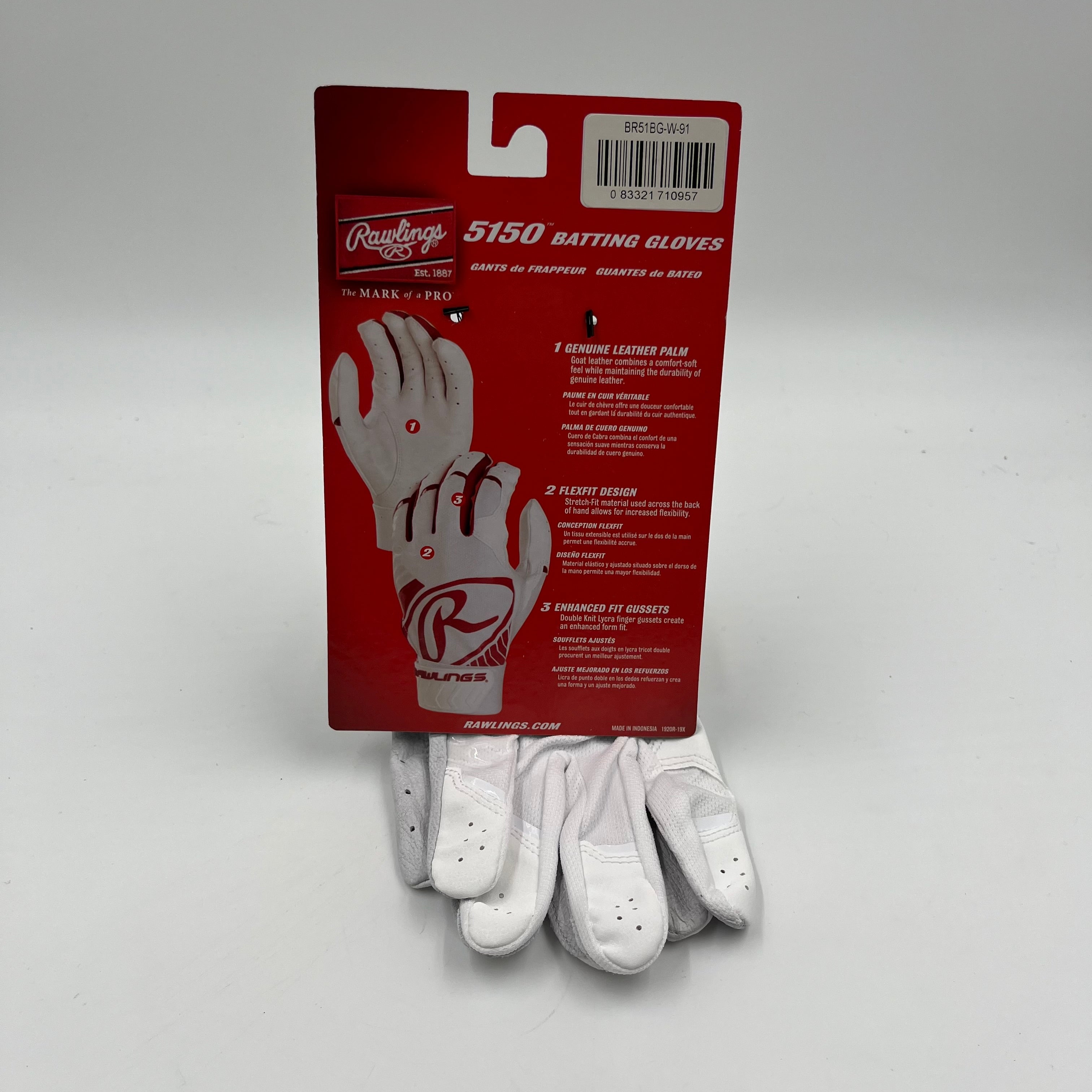 Adult X-Large Rawlings 5150 Batting Gloves