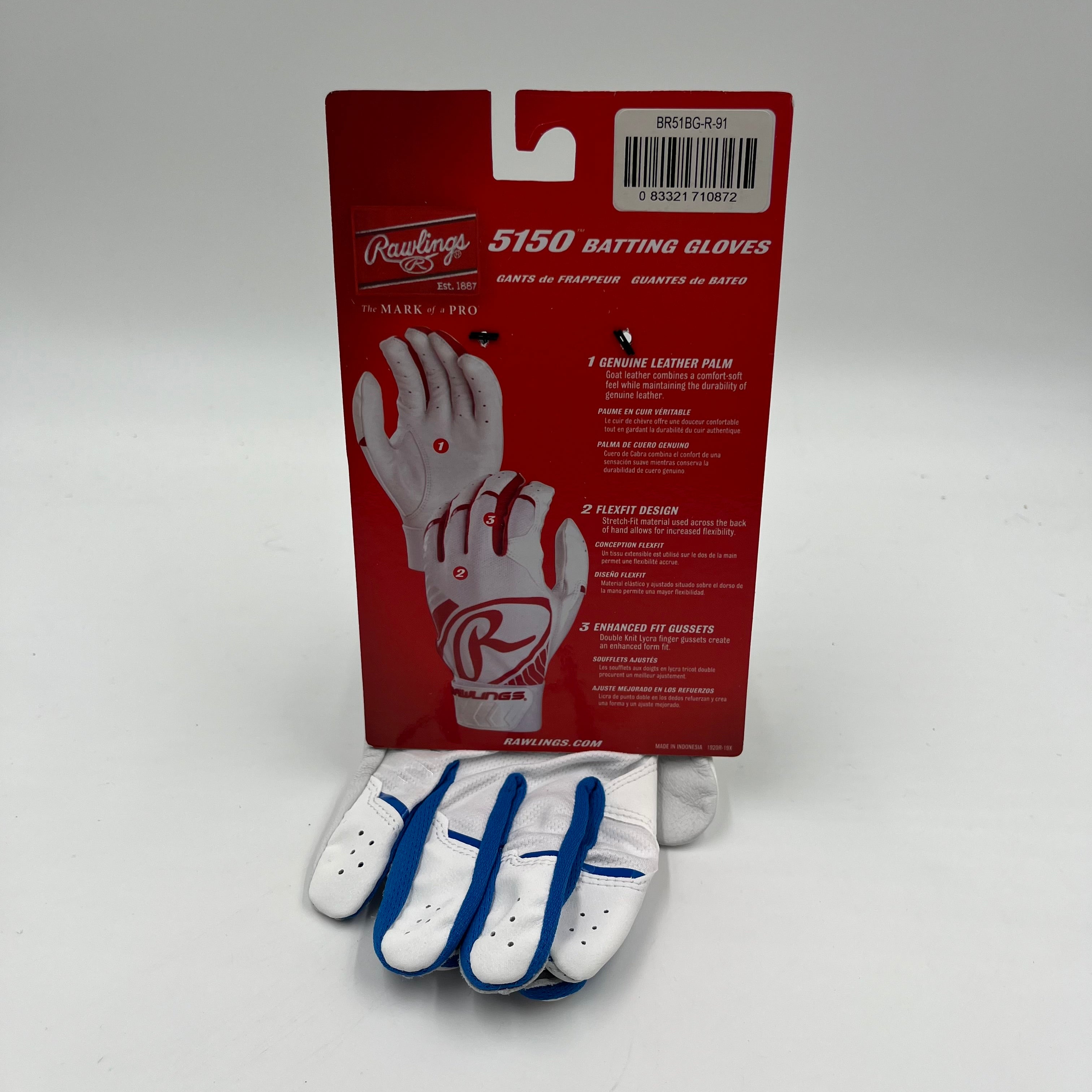 Adult X-Large Rawlings 5150 Batting Gloves
